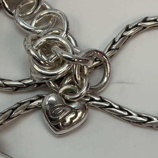 Designer Brighton Silver-Tone Wheat Chain Square Shape Pendant Necklace image number 4