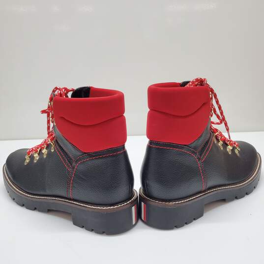 Tommy Hilfiger LARITI Black Red Ankle Boots Women's Size 8.5M image number 3