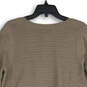 NWT Womens Beige Long Sleeve V-Neck Knitted Pullover Sweater Size Large image number 4