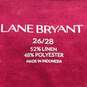 Lane Bryant Red And Gold Sparkly Short Sleeve Shirt Women's Size 26 image number 3