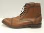 Kenneth Cole Leather Captoe Boots Tan 10 image number 3