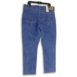 NWT Womens Blue Denim High Rise Straight Leg Jeans Size 18S/W34 L28 alternative image
