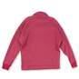 Mens Red Mock Neck Pockets Long Sleeve Pullover Sweatshirt Size Medium image number 2