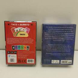 Lot of 2 Card Games-Tacos vs. Burritos & The Moon & Stars Tarot Jayne Wallace alternative image