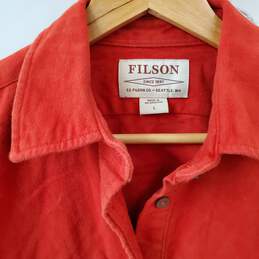 Filson Long Sleeve Red Orange Women's Long Sleeve Button Up in Size L alternative image