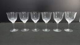Bundle of 6 Clear Crystal Wine Glasses