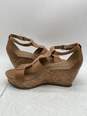 Womens Falco Brown Leather Open Toe Wedge Ankle Strap Sandals Size 8 M image number 2