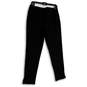 Womens Black Flat Front Stretch Elastic Waist Pull-On Ankle Pants Size M image number 2