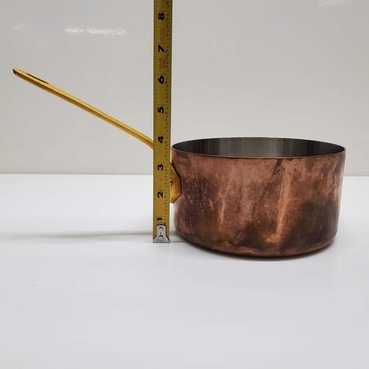 Queen Anne THRIFTWAY Copper Sauce Pan With Brass Handle image number 3