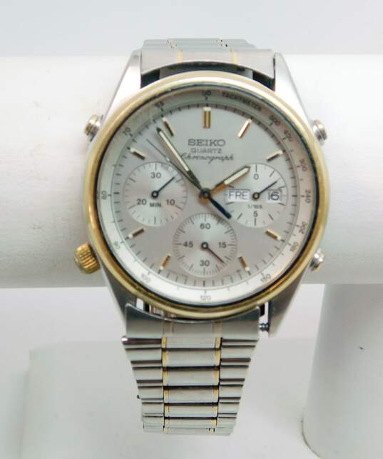 Men's Seiko Chronograph 7A38-7060 Quartz Analog Watch image number 1