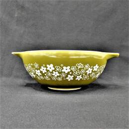 Vintage Pyrex Spring Blossom Green White Cinderella Bowls Set of 4 alternative image