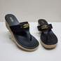 Michael Kors Shoes Women’s Sz 8.5 Black Tilly Thong Sandals Espadrilles Leather image number 1