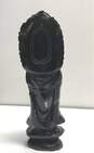 South Asian Black Stone Statue 11 inch Tall Buddha Deity Sculpture image number 2