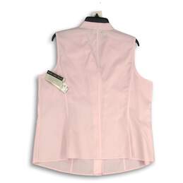 NWT Jones New York Womens Pink Sleeveless Button Front Blouse Top Size 18W alternative image