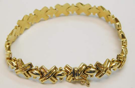 14K Yellow Gold X-Link Bracelet 10.1g image number 1