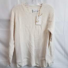 Long Wharf Kennebunkport SeaWell Cable Knit Sweater Cream/Ivory Size XL
