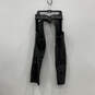 Womens Black Leather Adjustable Waist Belt Riding Chaps Pants Size Medium image number 2