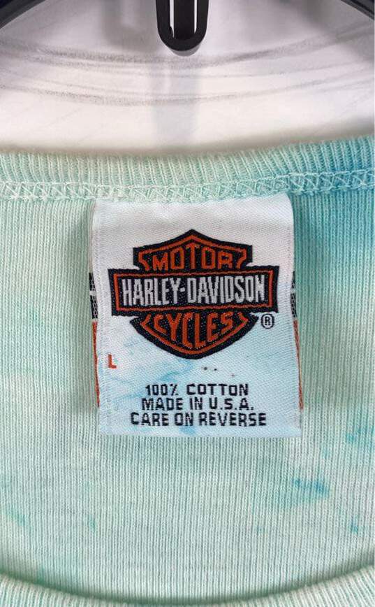 Harley-Davidson Blue Tie-Dye Long Sleeve - Size Large image number 3