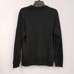 Mens Black Cotton Long Sleeve Crew Neck Pullover Sweatshirt Size Large alternative image