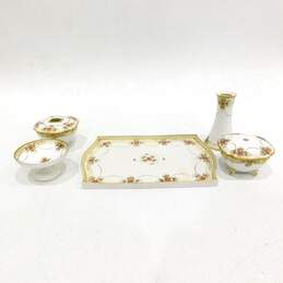 7 Piece Antique Nippon Dresser/Vanity Set Hand-Painted Japan Porcelain 1891-1921