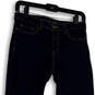 Womens Blue Denim Dark Wash Stretch Pocket Skinny Leg Jeans Size 4 image number 1