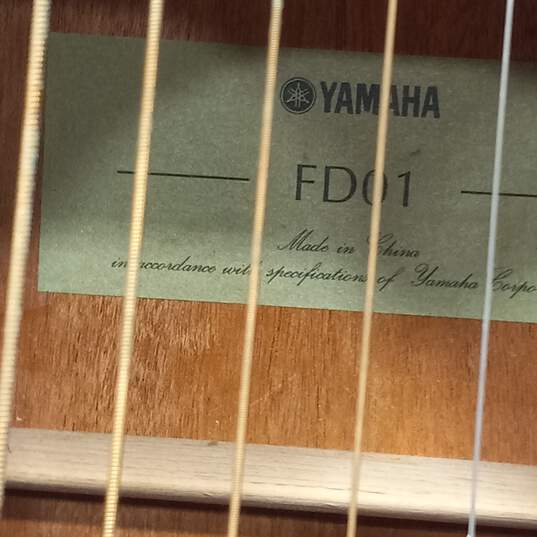 Yamaha FD01 Acoustic Guitar w/Gig Bag image number 3