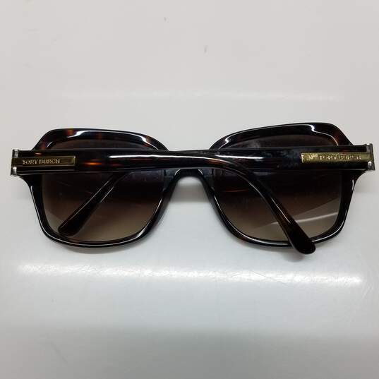 Tory Burch Brown Tortoise Sunglasses image number 4