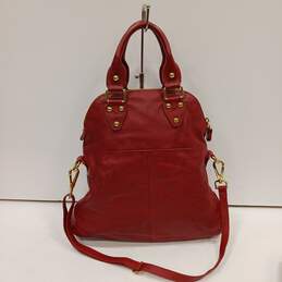 Womens Red Leather Emma Fox Inner Pocket Outer Pocket Detachable Strap Tote Bag alternative image