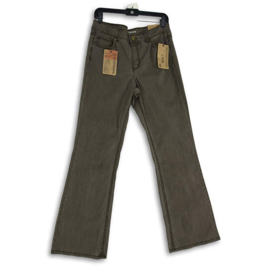 NWT Women's Gray Denim 5-Pocket Design Classic Bootcut Leg Jeans Size 10 image number 1