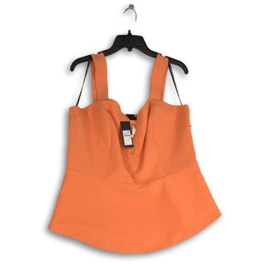 NWT Womens Orange Sweetheart Wide Strap Camisole Top Size XS/14 image number 1