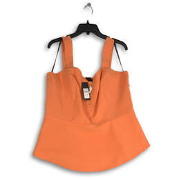 NWT Womens Orange Sweetheart Wide Strap Camisole Top Size XS/14