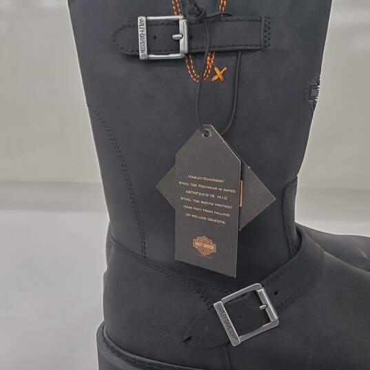 Harley-Davidson Jason Black Leather Steel Toe Harness Boots Men's Size 8.5W image number 4