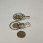 Designer Robert Lee Morris Two-Tone Wire Wrapped Orbital Drop Earrings image number 2