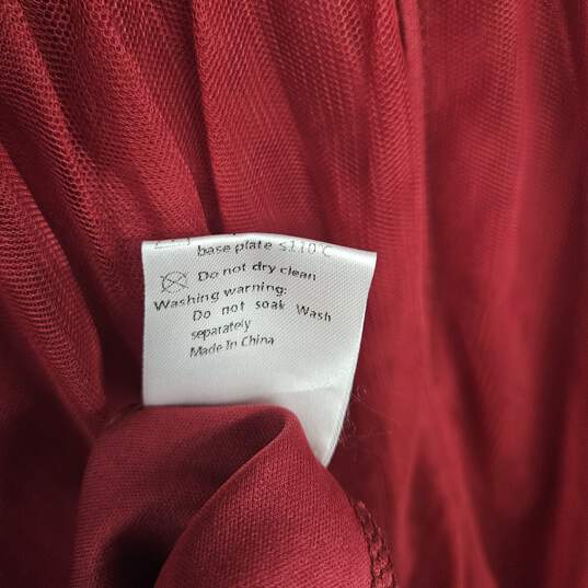 Red Sequin Flutter Sleeve Gown image number 4