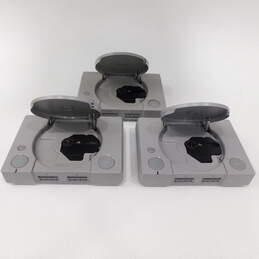 3 Sony Playstation PS1 consoles for parts and repairs alternative image