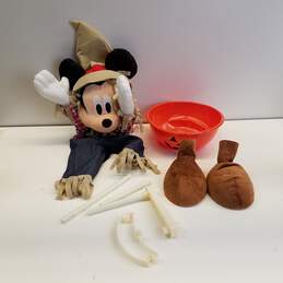 Mickey Mouse Scarecrow Greeter with Treat Bowl