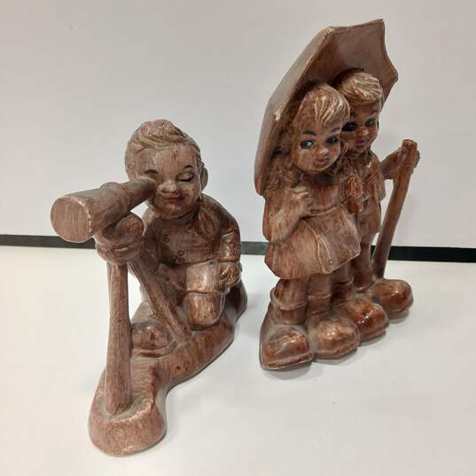 Vintage Trio of Wooden Figurines image number 3