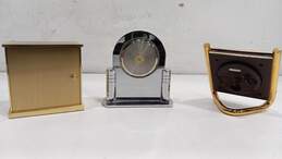 Bundle of 3 Vintage Desk Clocks alternative image