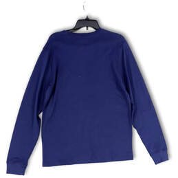 NWT Womens Blue Graphic Crew Neck Long Sleeve Pullover T-Shirt Size Medium alternative image