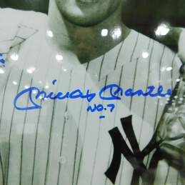 HOF Mickey Mantle & Joe DiMaggio Signed Numbered Framed Photo 20x24 w/ COA alternative image