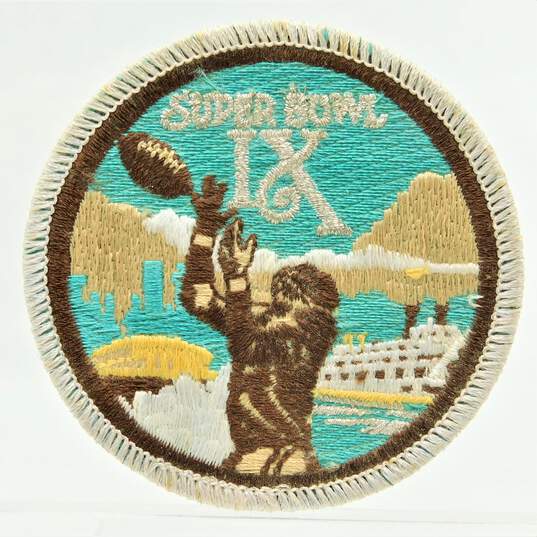 1975 Super Bowl IX Patch Steelers/Vikings image number 1