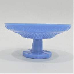 Vintage Jeannette Delphite Blue Pedestal Bowl alternative image