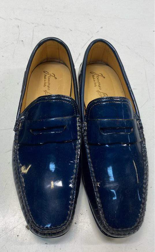 Francesco Benigno Navy Blue Loafer Casual Shoe Men 7 image number 2