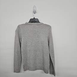 KAREN SCOTT Grey Knit Winter Polar Bear Crewneck Long Sleeve Sweater alternative image