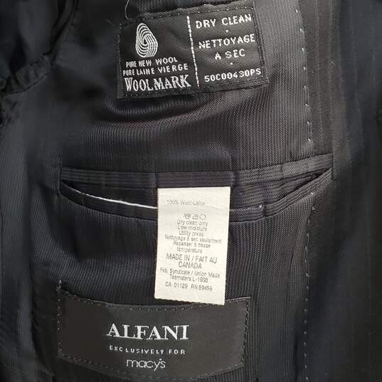 Alfani Woold Striped Jacket Size Large image number 4