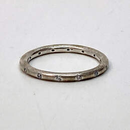 Designer Pandora 925 ALE Sterling Silver Clear CZ Droplets Stackable Ring alternative image