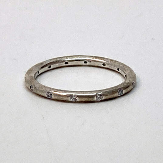 Designer Pandora 925 ALE Sterling Silver Clear CZ Droplets Stackable Ring image number 2