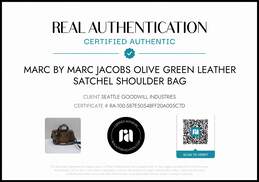 Marc Jacobs Olive Green Leather Satchel Shoulder Bag AUTHENTICATED alternative image