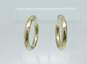 14K Gold Puffed Tube Hoop Earrings For Repair 1.8g image number 4
