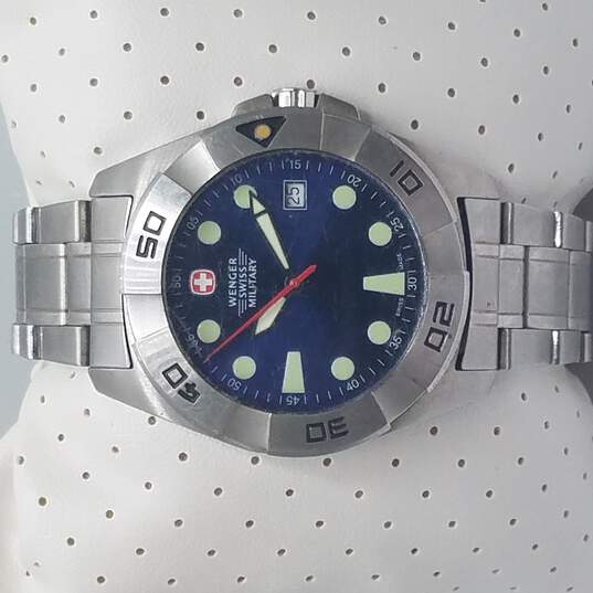 Wenger Swiss Military 7997X/T Blue Dial Stainless Steel Divers Watch image number 1
